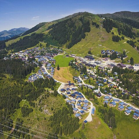 Blick auf Königsleiten von oben