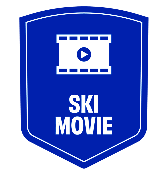 Blaues Ski Movie Logo