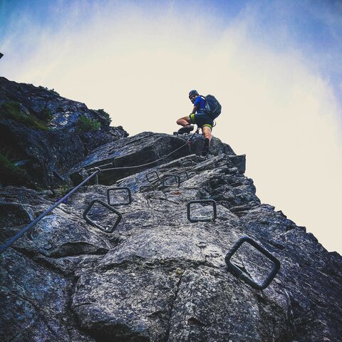 Aufstieg über den Alpin Klettersteig Gerlossteinwand