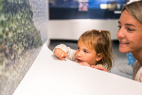 Mutter und Tochter beim Schauen