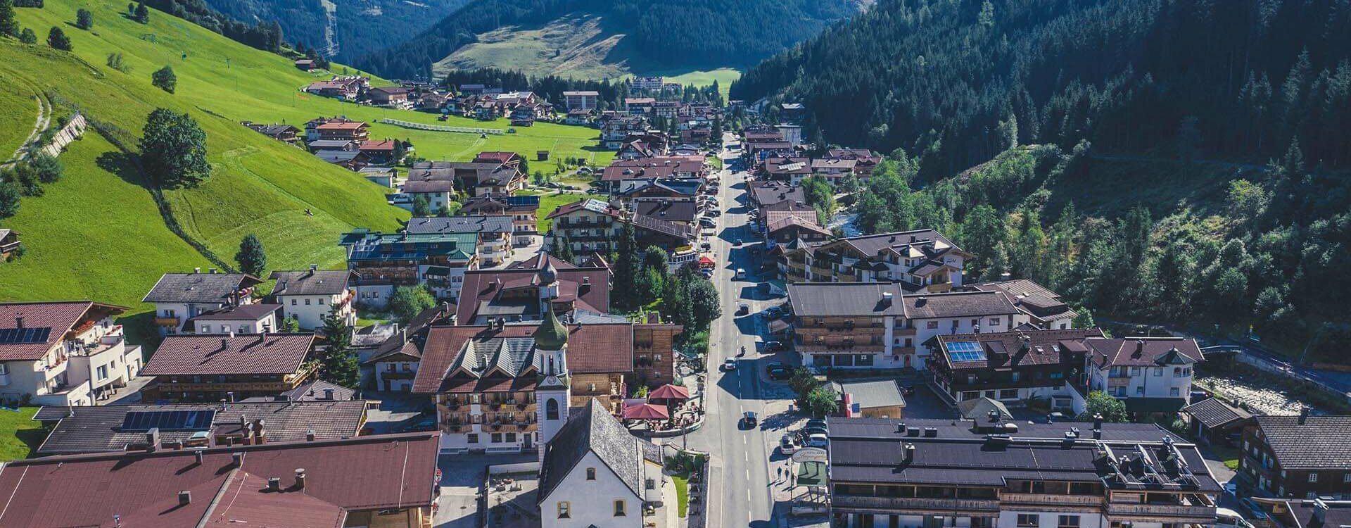 Blick auf die Gemeinde Gerlos