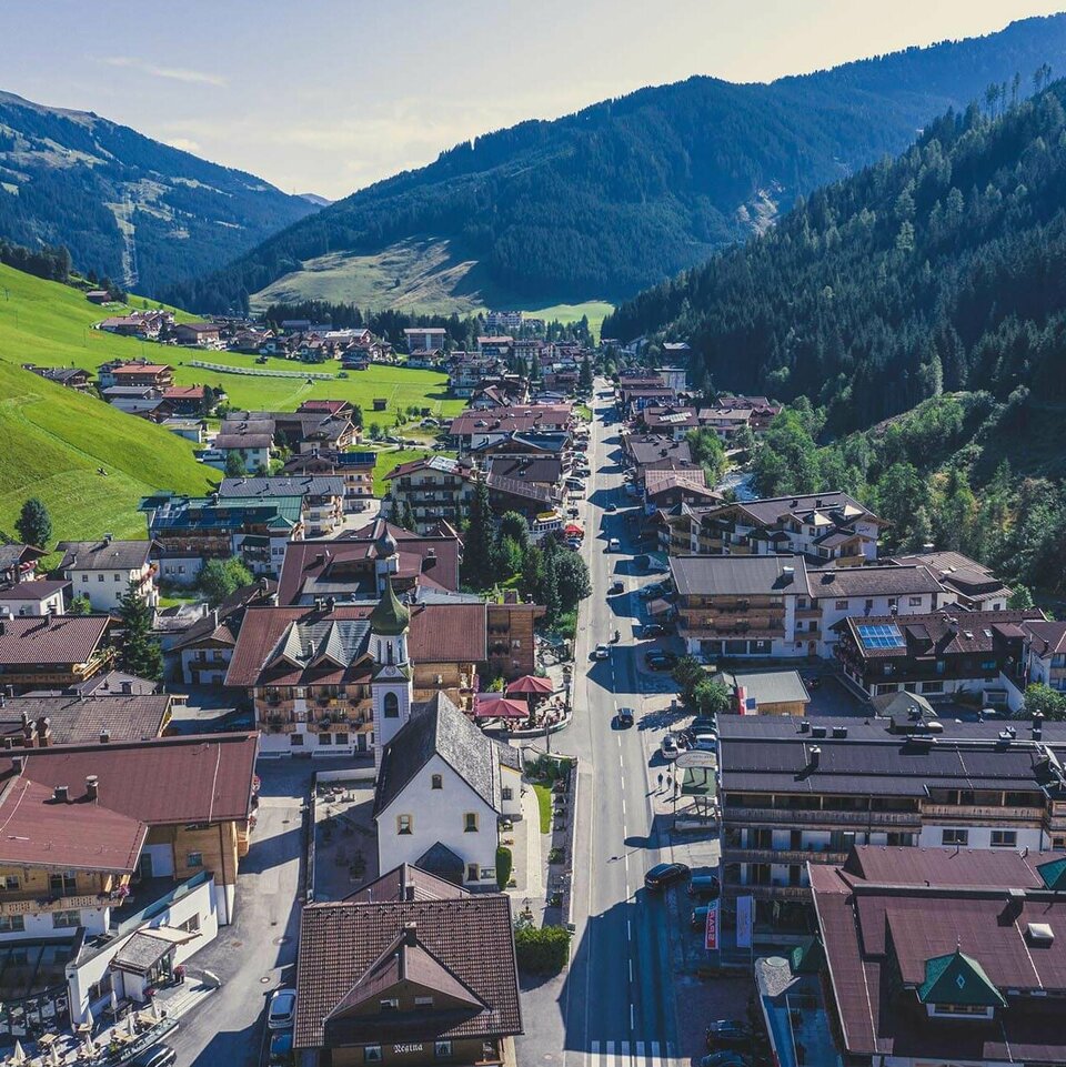 Blick auf die Gemeinde Gerlos