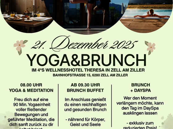 Yoga & Brunch im 4*S Wellnesshotel Theresa